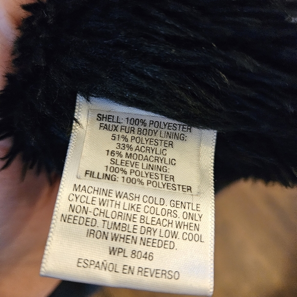 Mens INC Faux Fur lined black jacket size Large - Picture 4 of 5